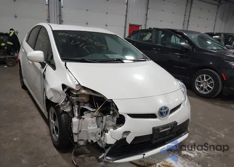 2013 Toyota Prius Two из США, поврежденный, VIN JTDKN3DUXD1733780
